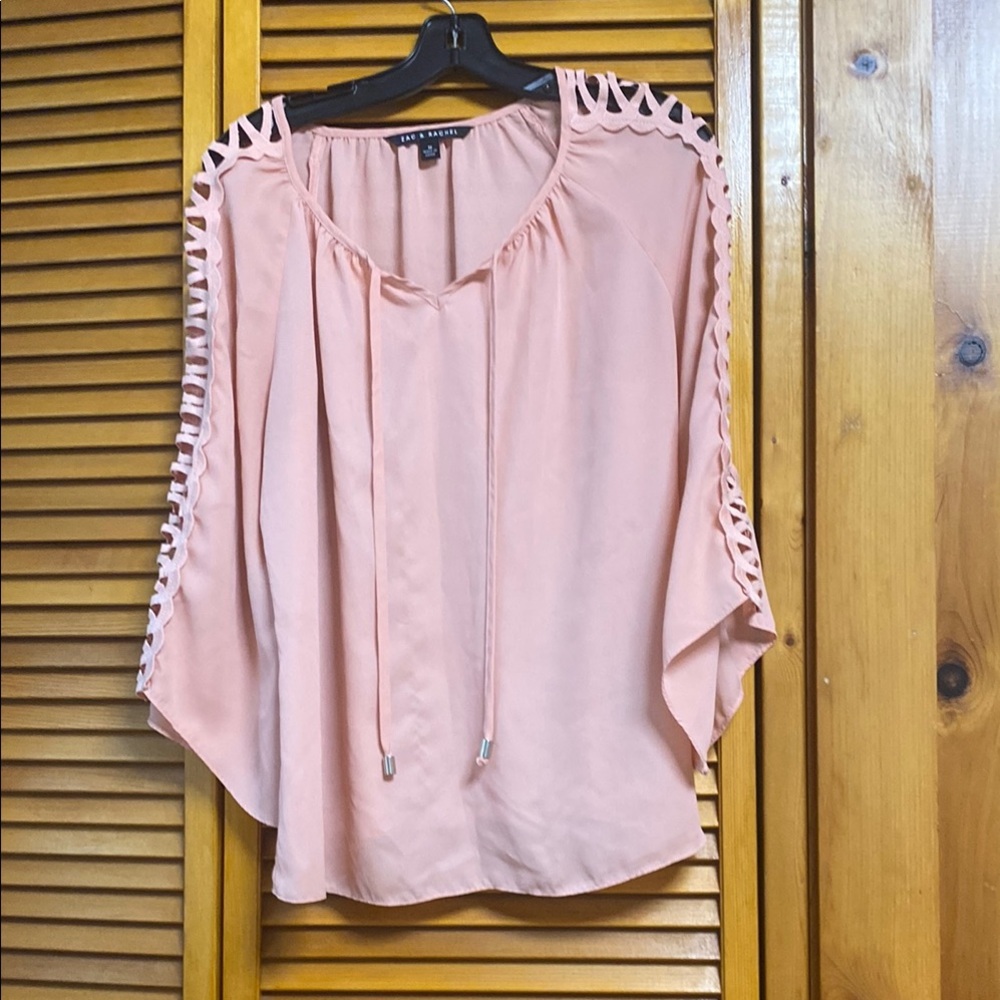 Zac&Rachel.  Pink Women's Top with Lace Details